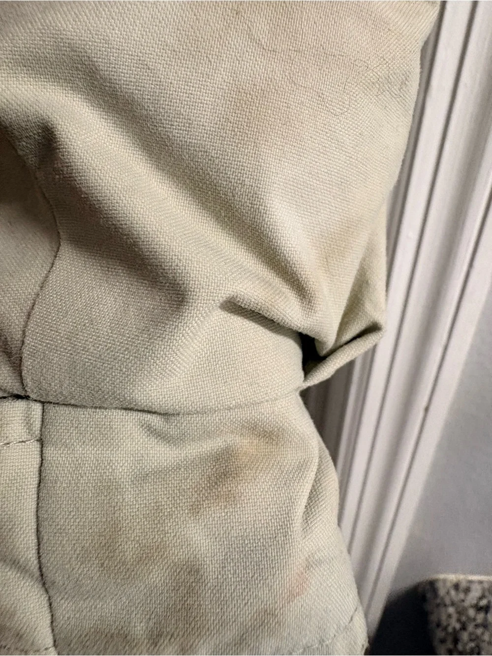 Obermeyer Orange and Cream Performance Jacket with Blue Trim